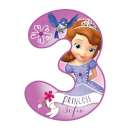 Sofia the First Number 3 Edible Icing Image